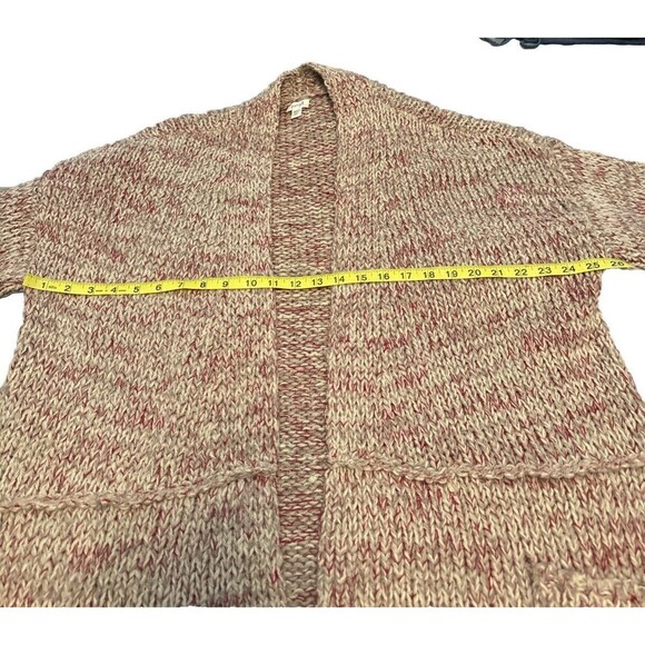 PureJill Women's RED GRAY WHITE Open Front Wool Blend Cardigan Pockets Size XL - Picture 9 of 10
